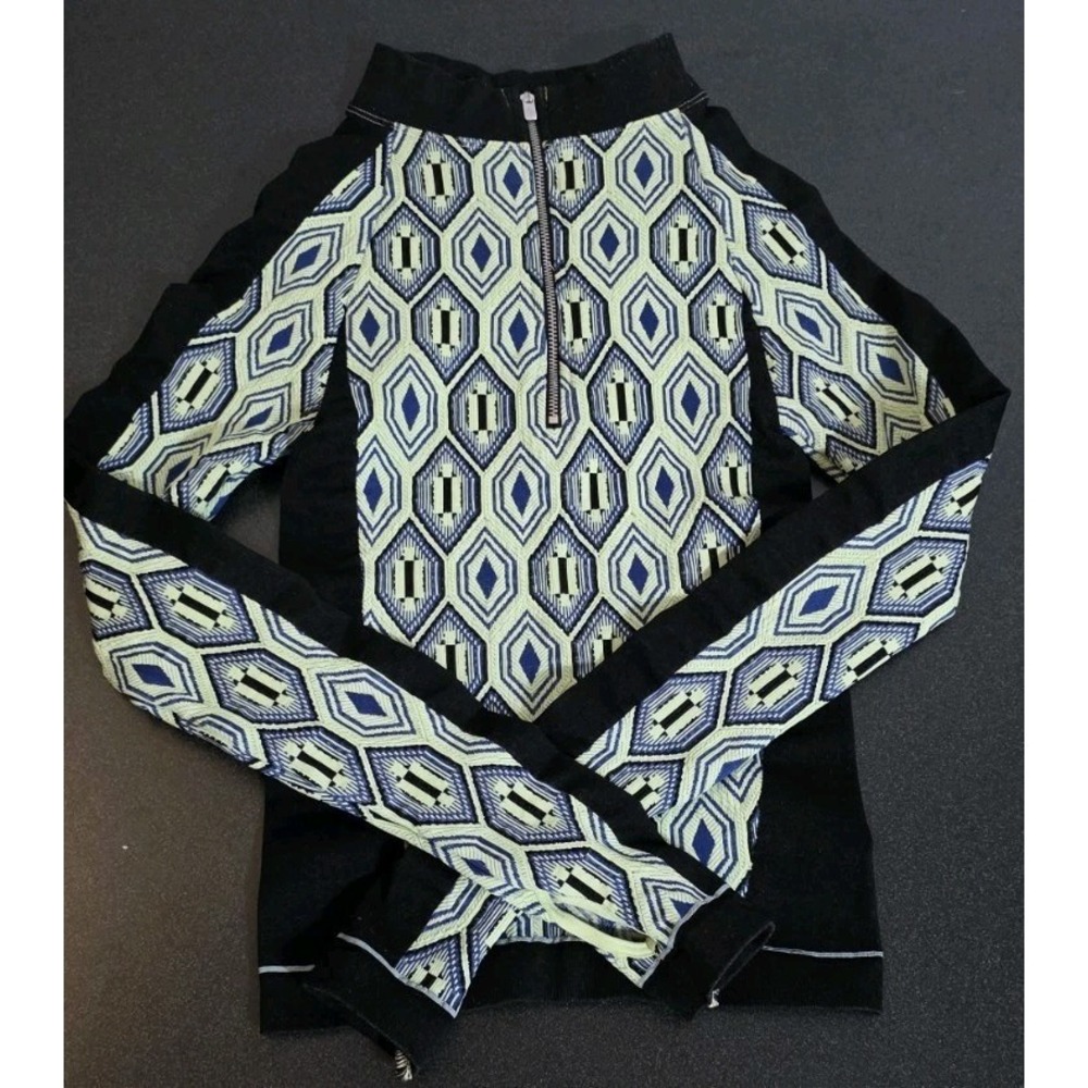 NEW Free People FP Movement Stars From Mars Long Sleeve Layer Top Geometric Xs/S